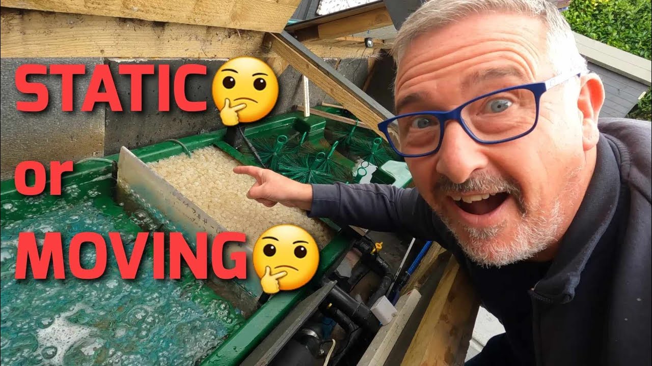 STATIC OR MOVING KOI POND FILTER BED*🤔😉*THE SHOCKING MISTAKE I MADE WITH THE WATER DECHLORINATOR!*😮😁