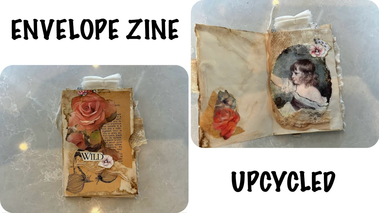 How to Make a Shabby Grunge Envelope Pocket Zine from Scraps