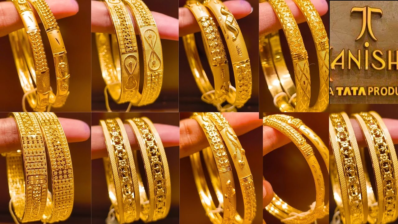 Tanishq 😍22kt Trending Gold Bangles Designs Starting 20g Under 35g only #youtube #trending #tanishq