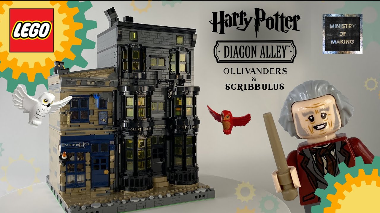 Ollivanders and Scribbulus Modular Custom MOC Lego Harry Potter Diagon Alley Review #lego