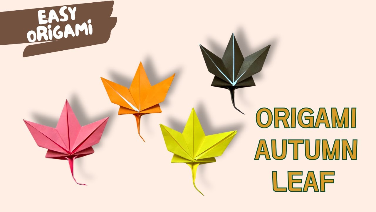 How to Make an Origami Autumn Leaf | Easy Fall Paper Craft Tutorial