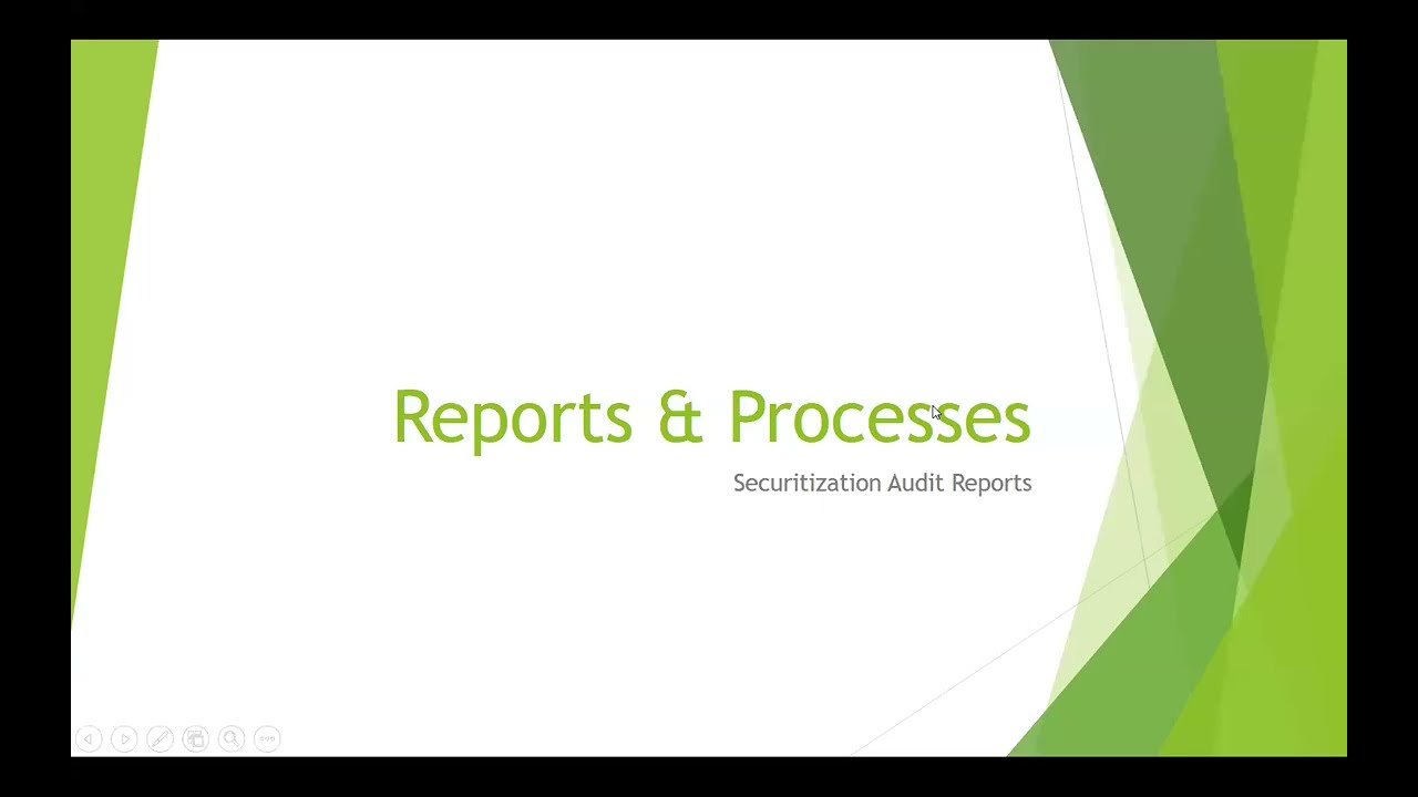 Securitization reports for process & claims