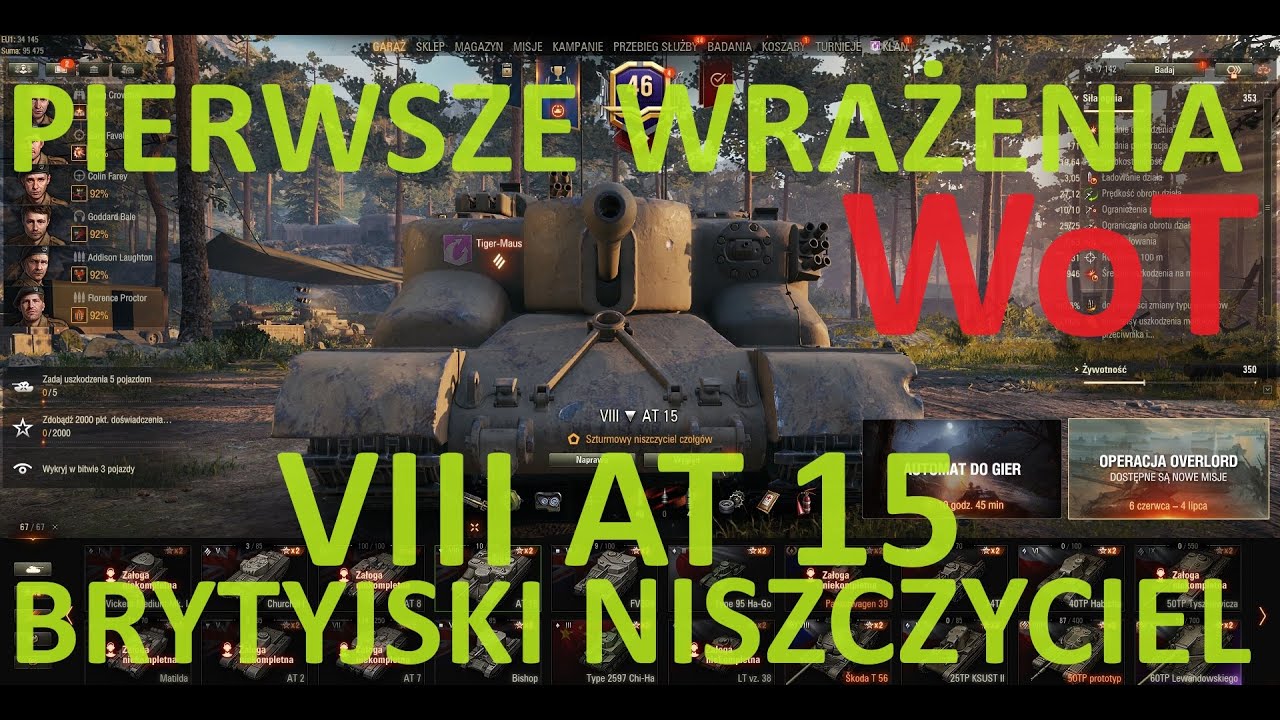 AT 15 BRYTYJSKI NISZCZYCIEL VIII TIER PIERWSZE WRAŻENIA WOT World of Tanks