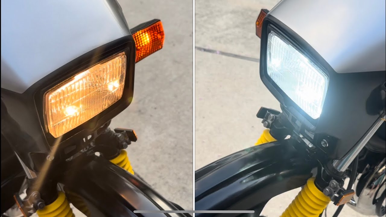 DT50 Headlight 6v or 12v conversion to Bright LED - bright light fix (step by step) 😎 DT 50 LC