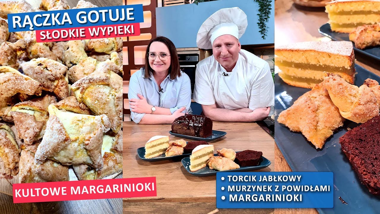 Rączka gotuje: MARGARINIOKI, torcik jabłkowy, murzynek z powidłami