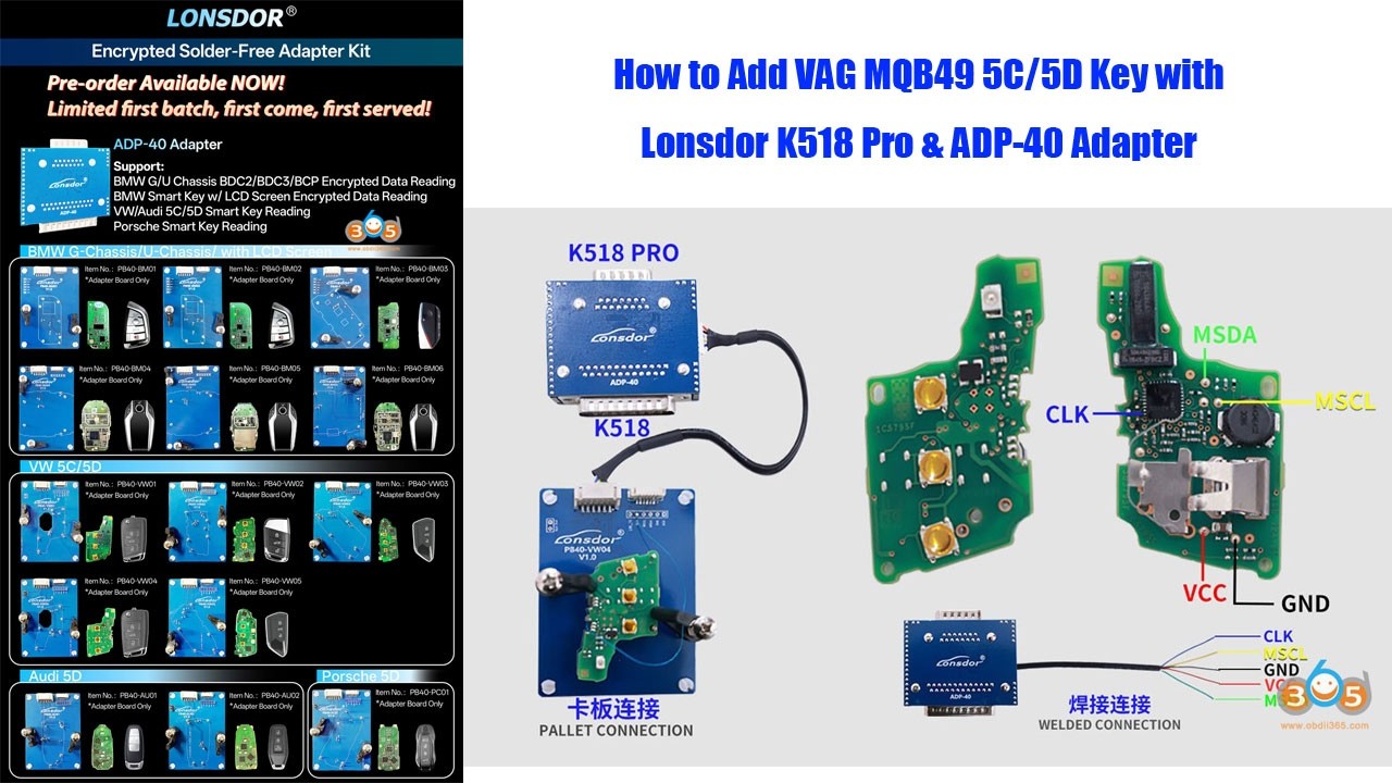 Londsor K518 Pro Add 2022 VW T-Roc Encrypted MQB49 5C Smart Key- OBDII365