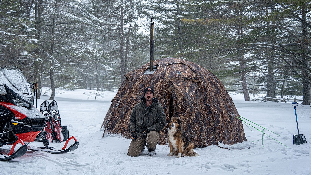 2 Nights Hot Tenting on a Lake Superior Island with My Dog