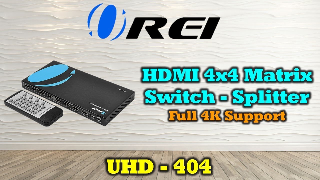 Матричный коммутатор/разветвитель HDMI OREI 4x4 4K | 4 входа 4 выхода: UHD-404