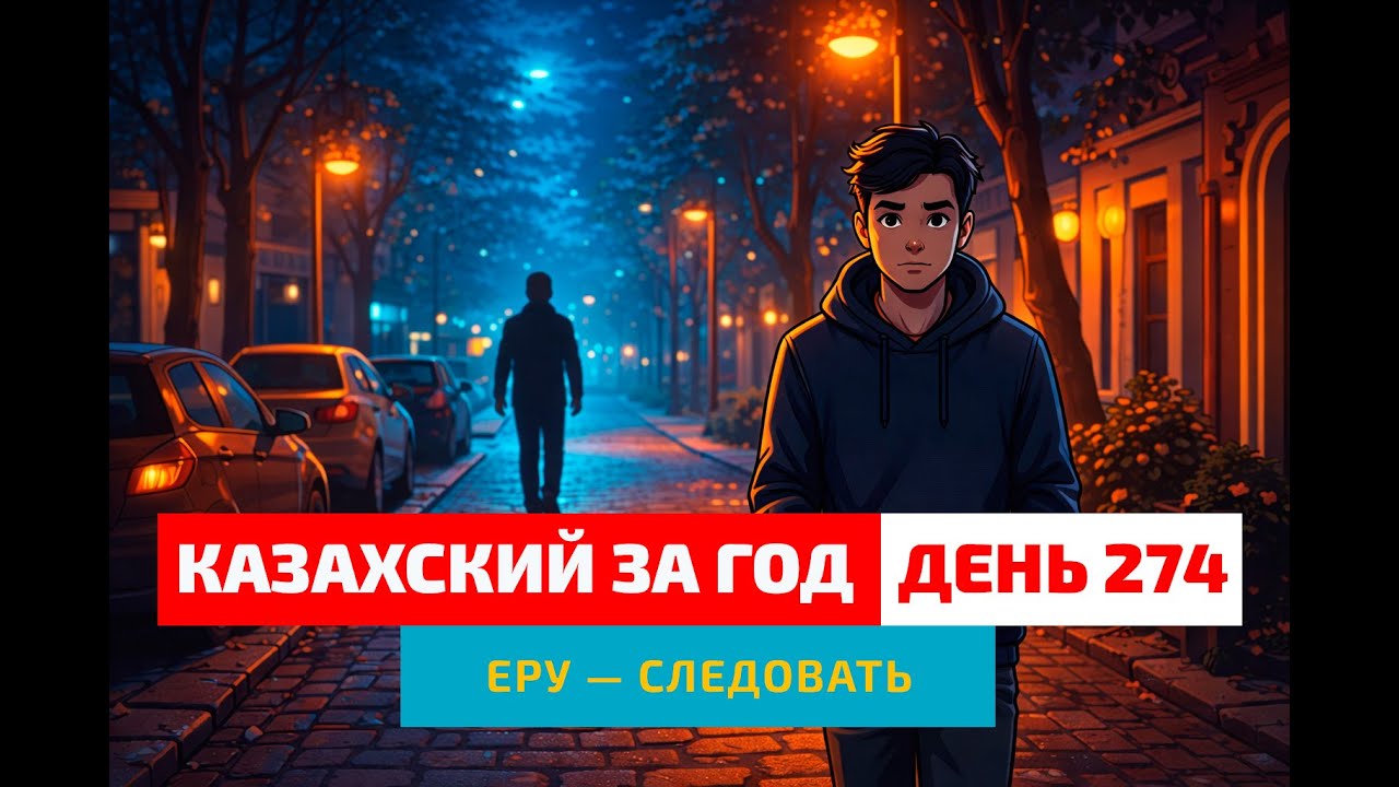 🚶‍♂️ День 274 — Кто шёл за мной ночью | Глагол еру | Казахский язык онлайн