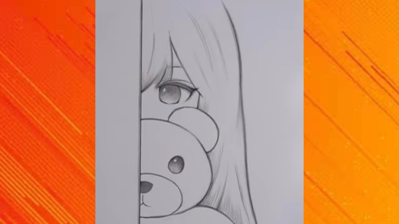 How to Draw girl and teddy bear | Easy Anime Drawing | drawing | easy step | Anku art 