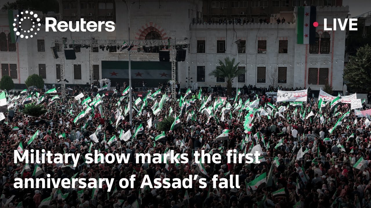 LIVE: Military show marks the first anniversary of Assad&rsquo;s fall | REUTERS