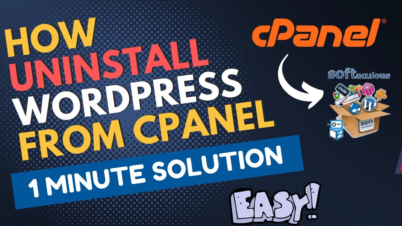 Как удалить WordPress из cPanel 2025 | Метод Softaculous (всего за 1 минуту)