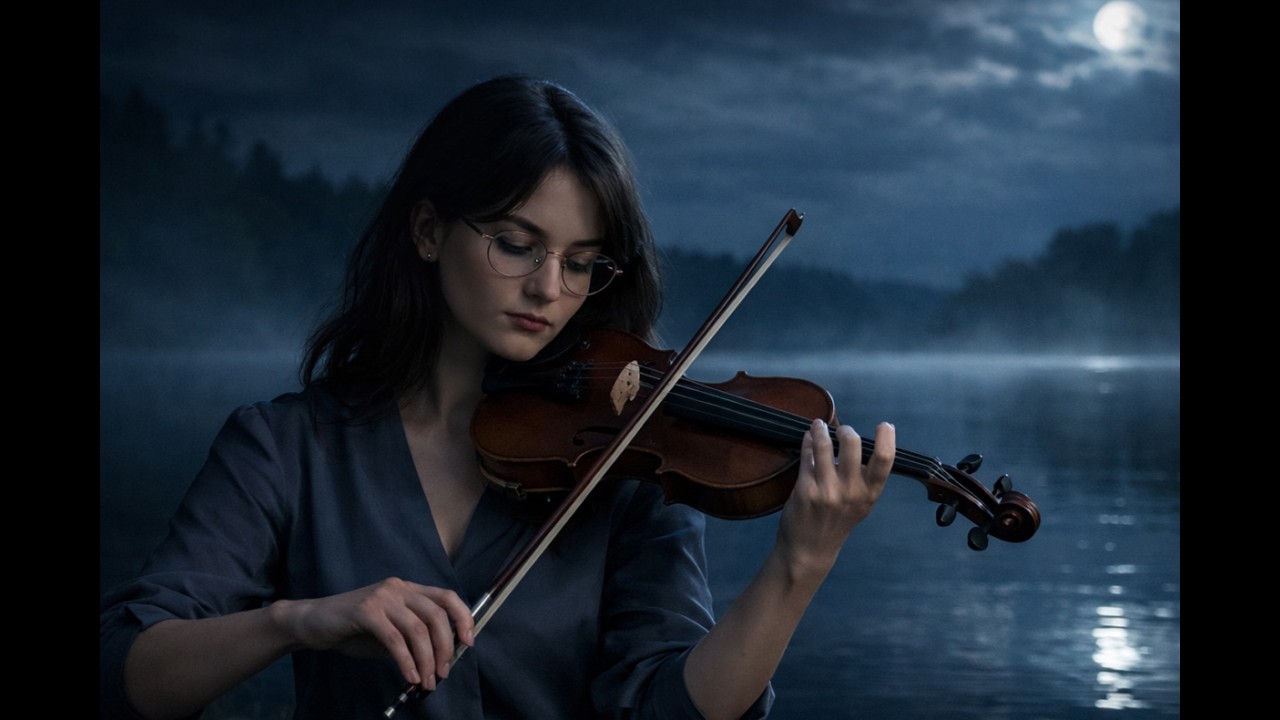 Dark Academic Violin — Melancholic Study Music by the Moonlight