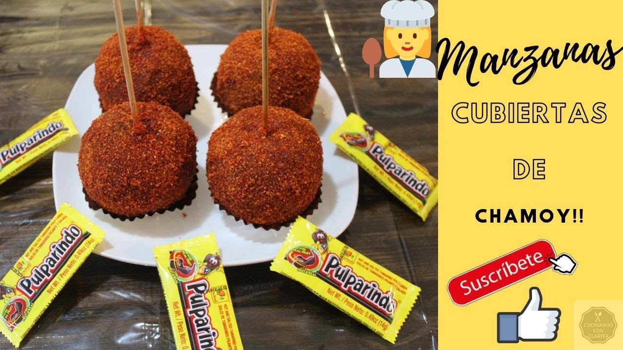 Como hacer Manzanas cubiertas de chamoy - tamarindo  / manzanas con chamoy.
