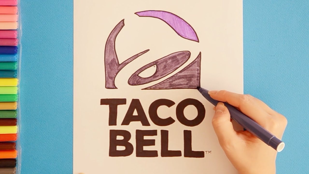 How to draw Taco Bell Restaurant Logo