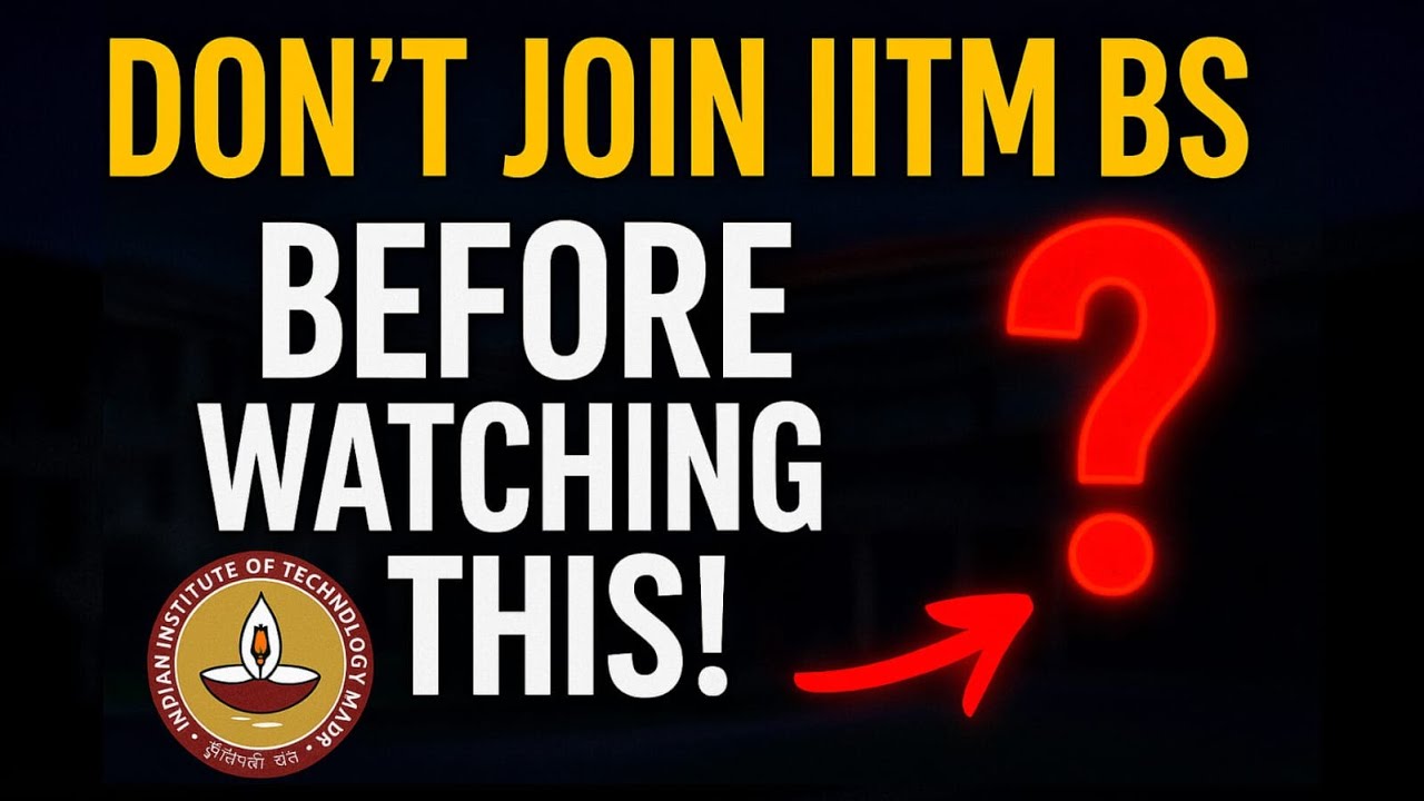 IIT Madras BS Degree Full Guide 2026 🔥 Admission, Exams, Student Life | no confusion
