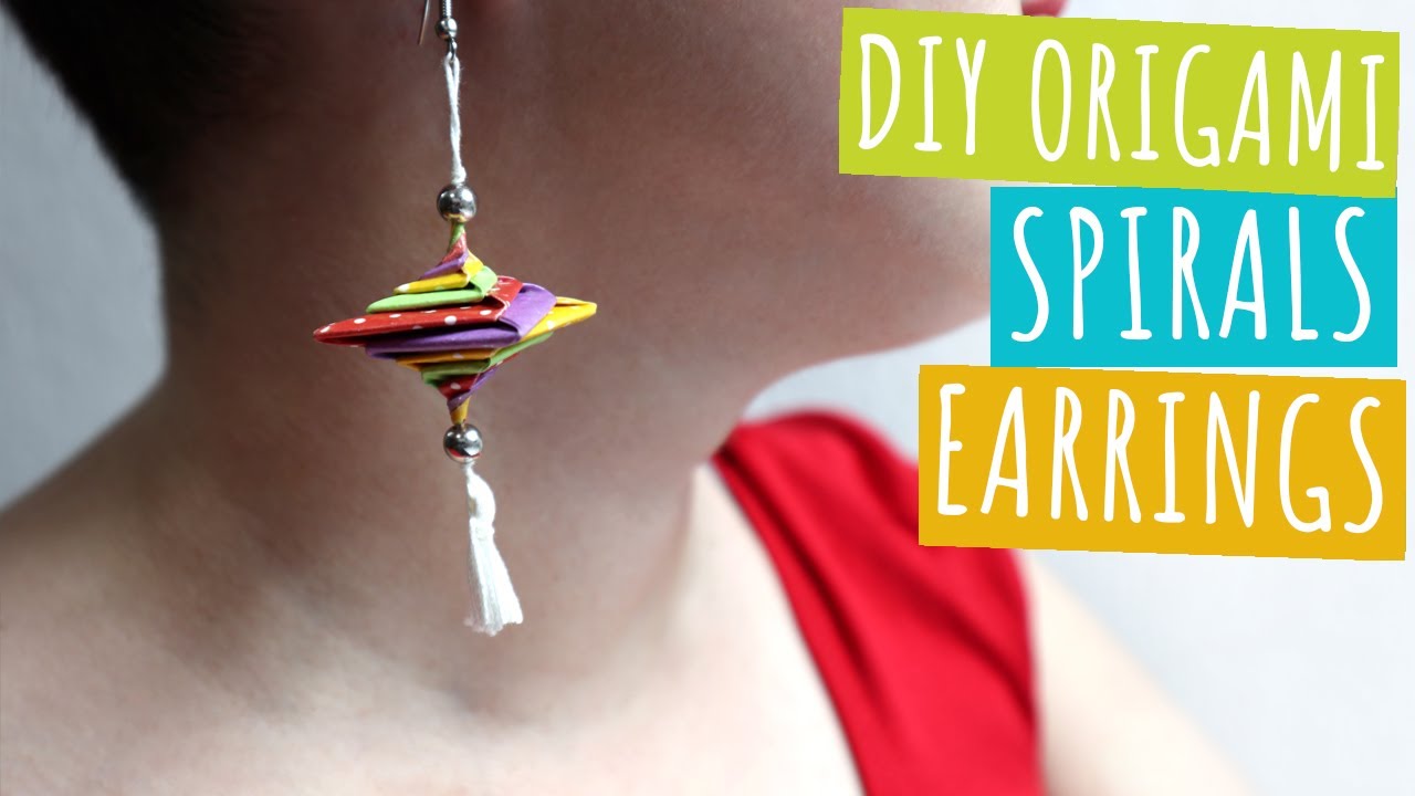 DIY Origami Spiral Earrings | Paper Jewelry | Handmade Earrings