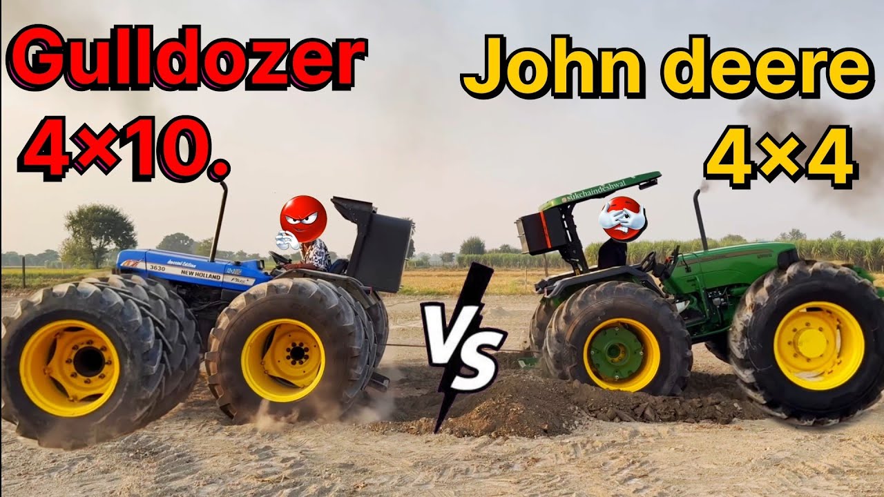 New holland bulldozer vs john deere 4×4 tochan  