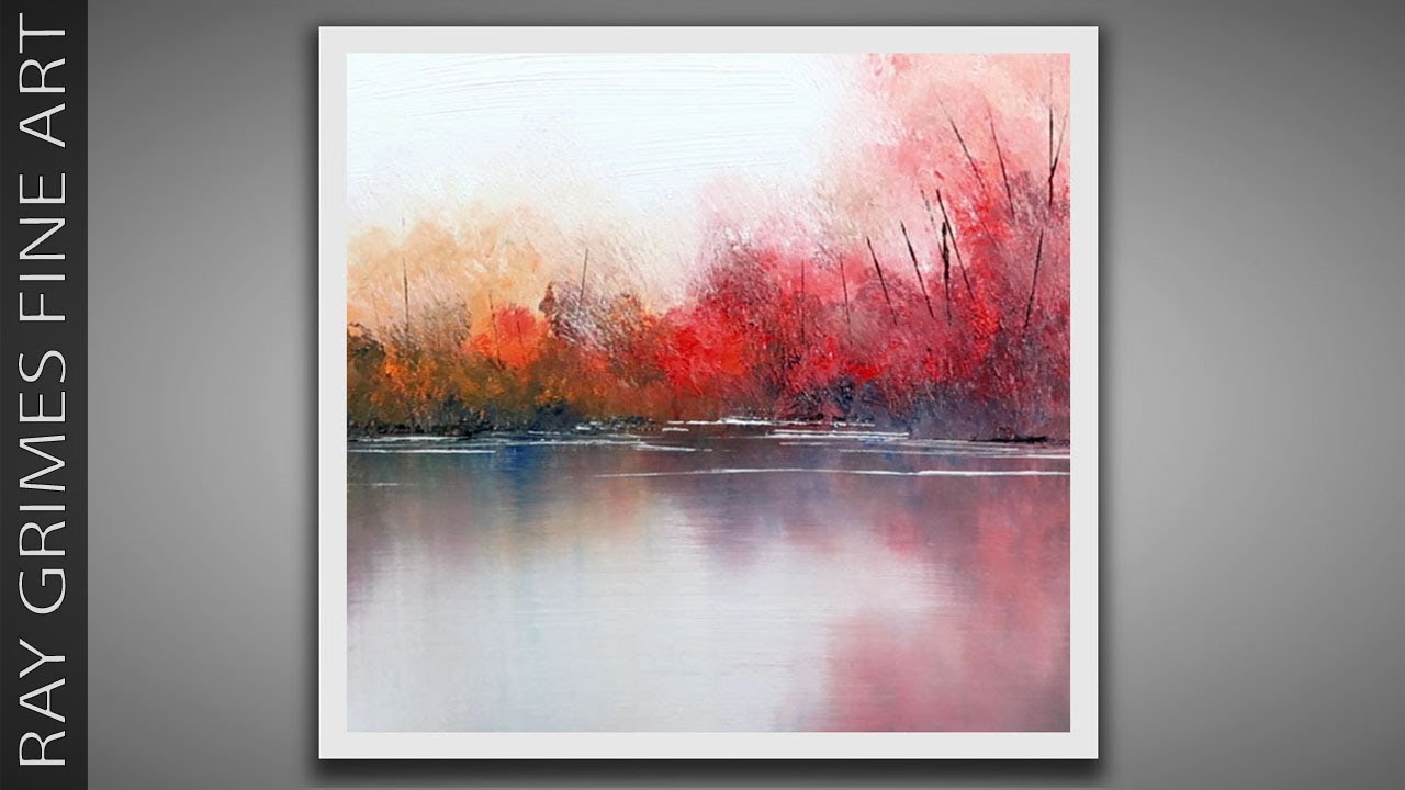 Time of Reflection / Relaxing / Landscape / Abstract Painting / Acrylic Painting Demonstration / 368