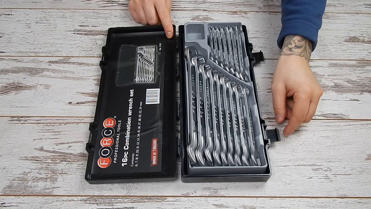 🔧 Обновленный! FORCE 5161 Набор ключей Форс 16 предметов