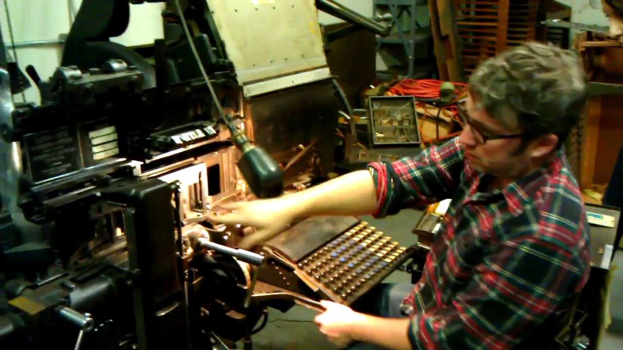 Demonstration of a Linotype Machine