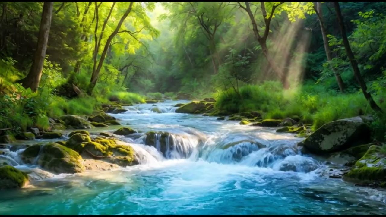 10 Hours of Relax: Let the River Wash Away Your Insomnia Calming Forest Stream & Birds Chirping