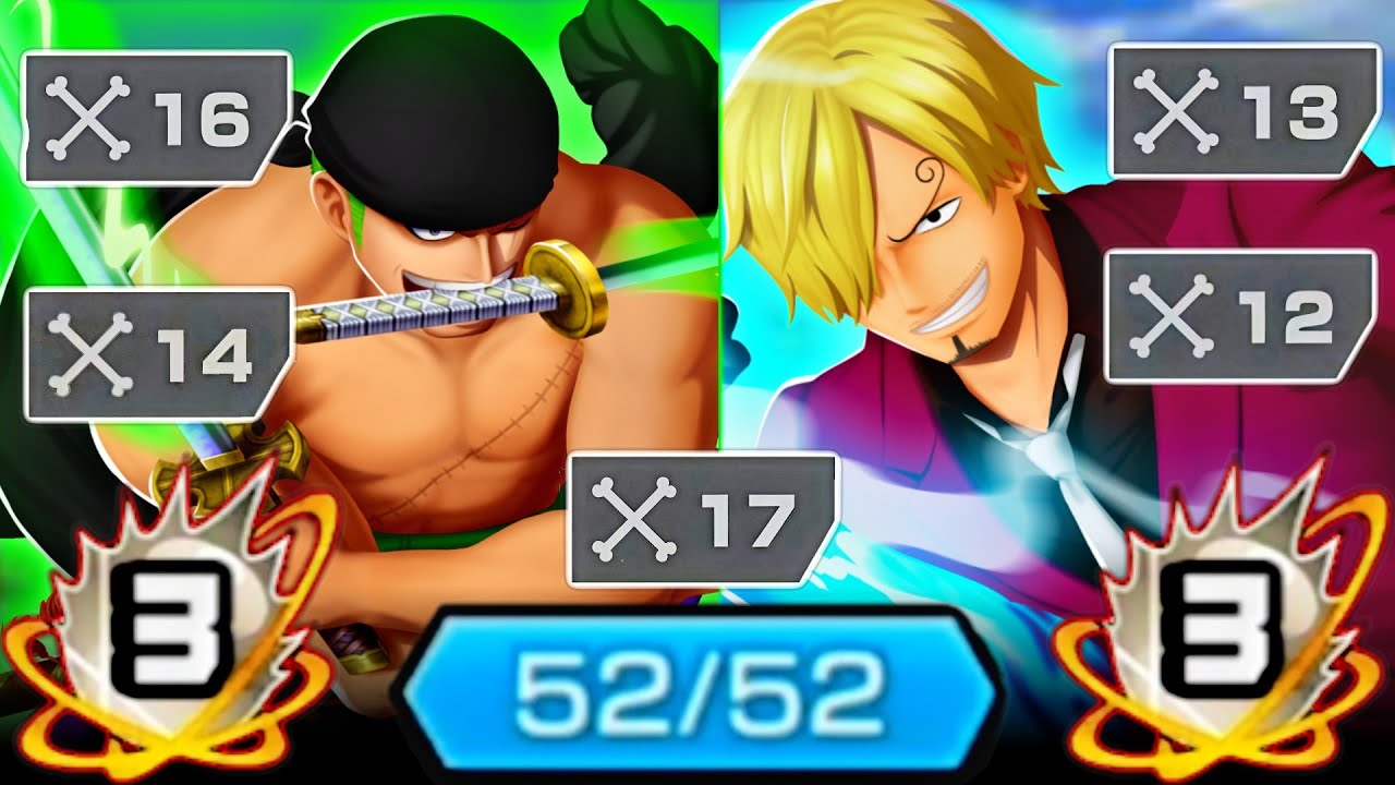 Boost 4 Ex Zoro and Sanji With 70% + 500 Attack and 15% Damage!