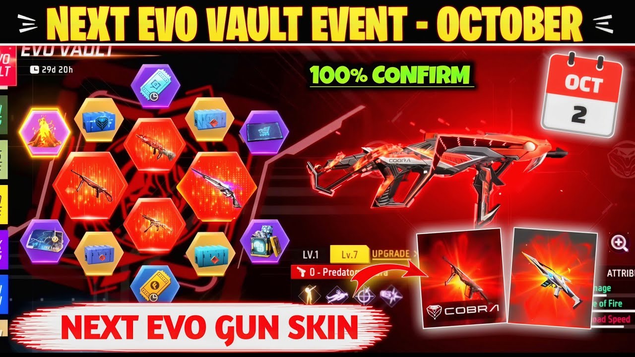 Next Evo Vault Event? | Free Fire Next October Evo Gun Skins | Next October Evo Vault Event