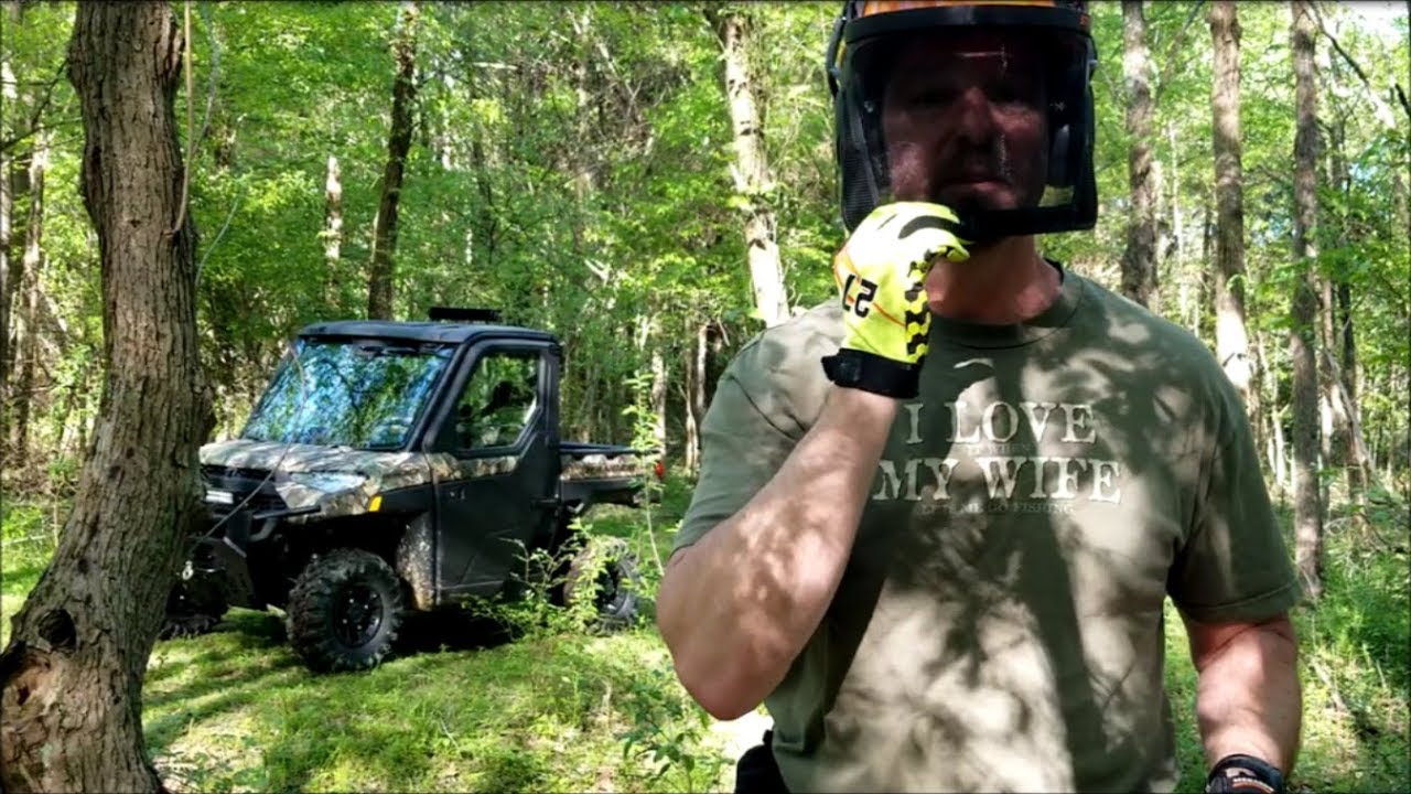 Polaris Ranger Friday night fun! Trail riding, chain saw, property tour & More!