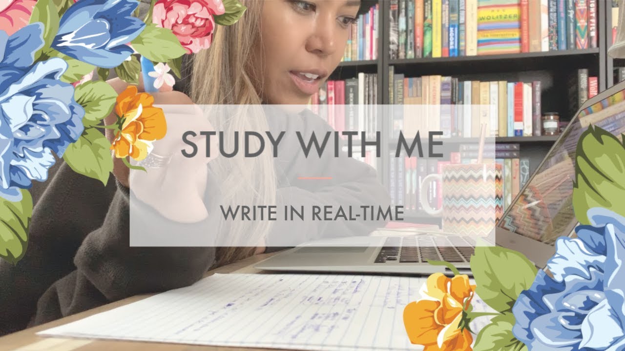 STUDY WITH ME / WRITE WITH ME 001👩🏽‍💻📚🌸 같이 공부해요 | 1hr 40 min real-time writing session