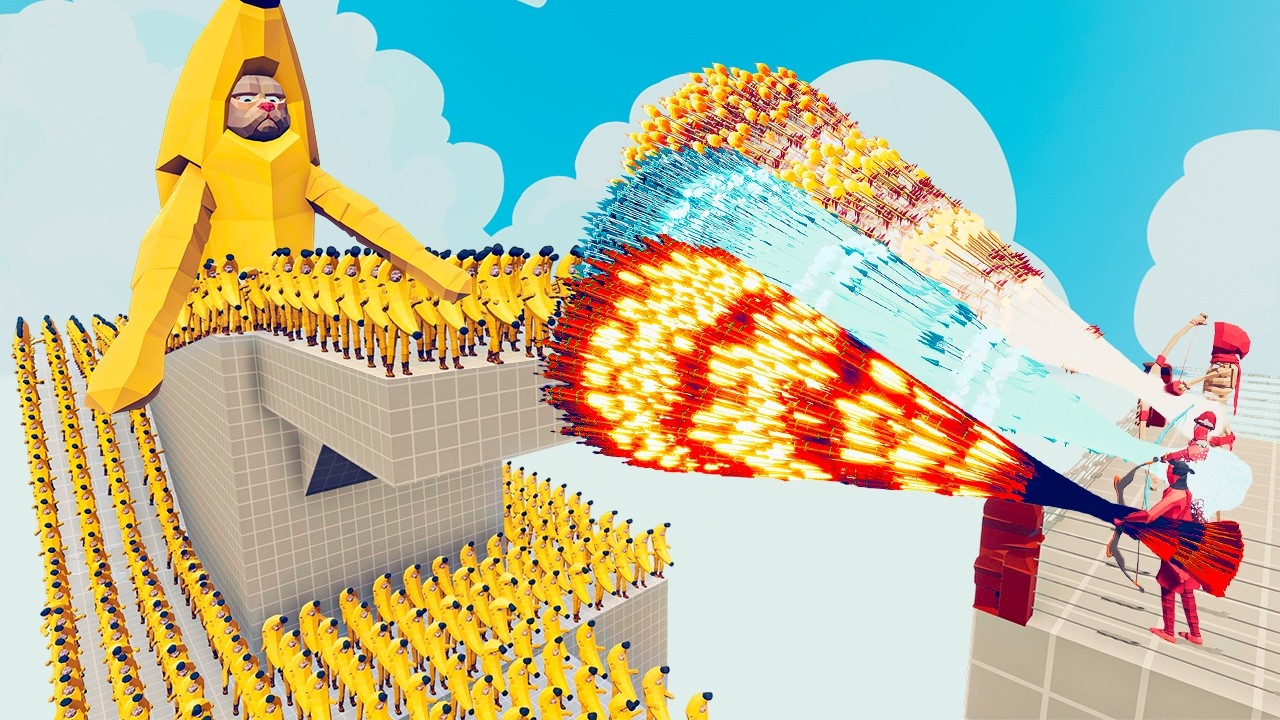 100x BANANA CAT + 2x GIANT vs 3x EVERY GOD - Totally Accurate Battle Simulator TABS