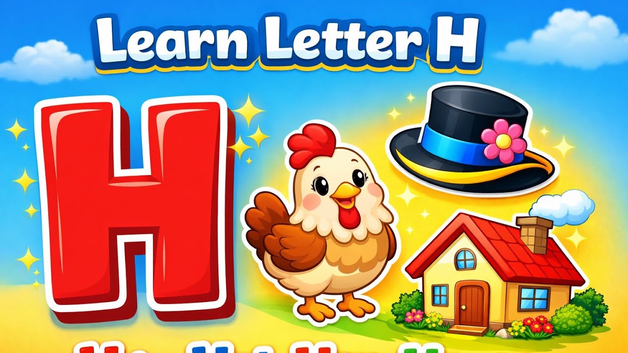 H for Hen 🐔 | H for Hat 👒 | H for House 🏠 | ABC Learning for Kids| NRJ kutties 