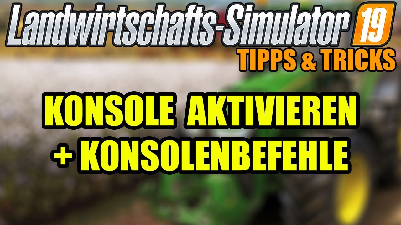 LS19 Konsole aktivieren & Befehle - Landwirtschatfs Simulator Tipps & Tricks