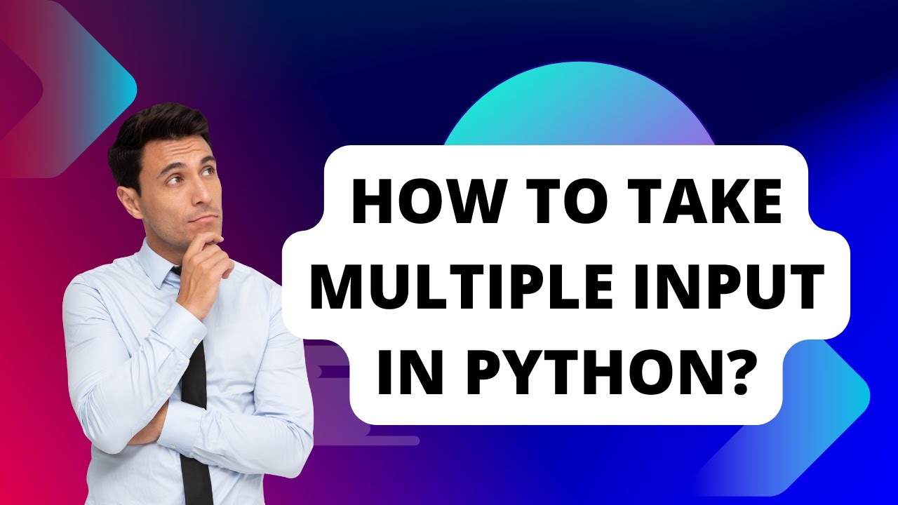 How to take multiple inputs in python from console?
