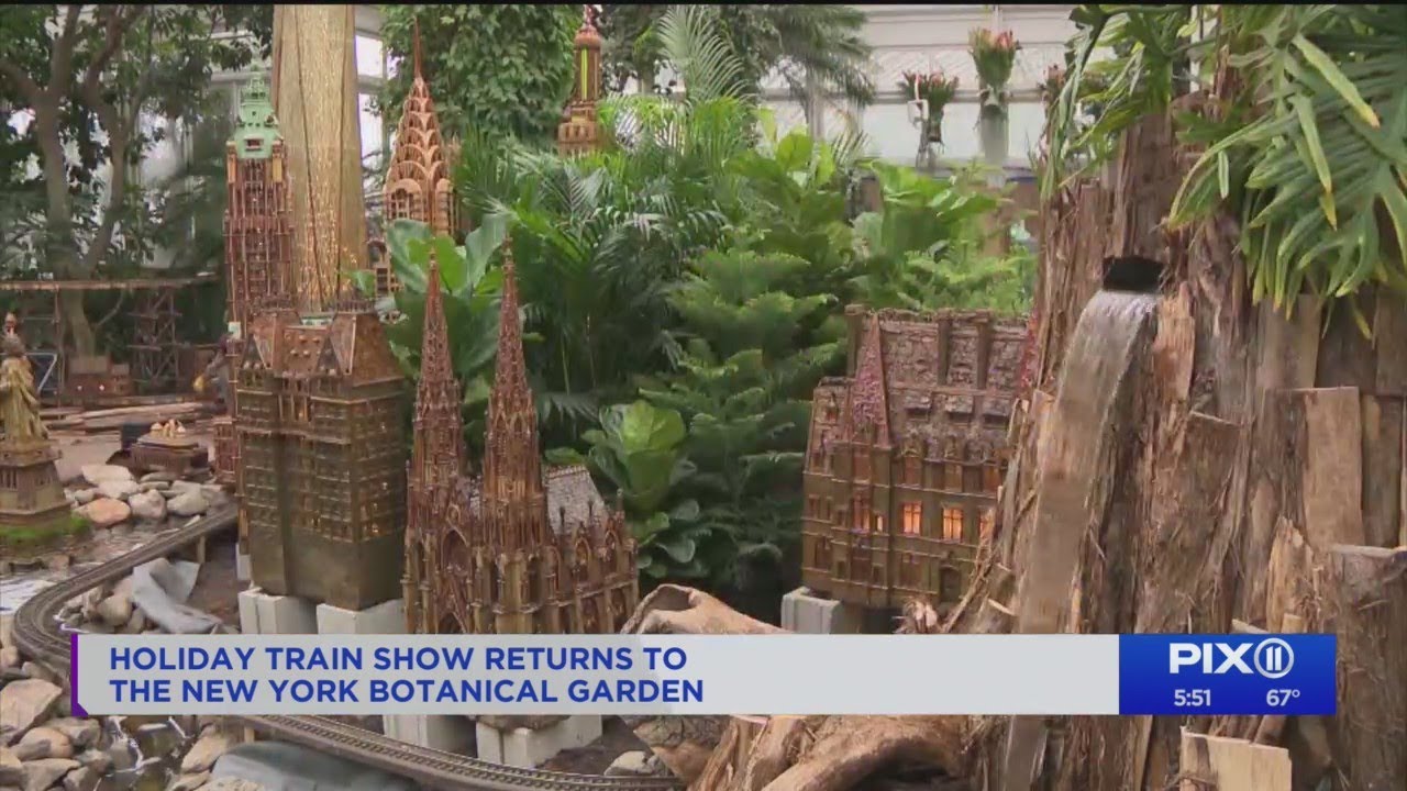 SEE IT: Crews setting up Holiday Train Show at New York Botanical Garden