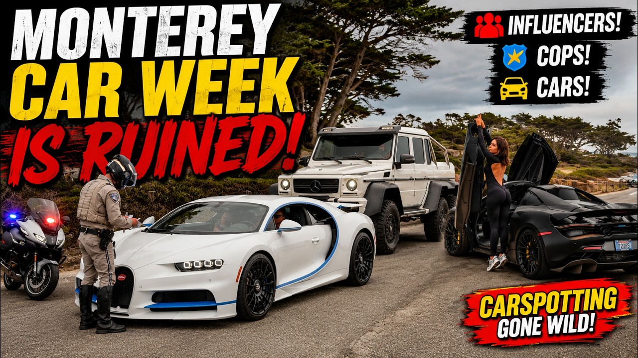 Monterey Car Week JEST ZRUJNOWANY! Policja, influencerzy i chaos