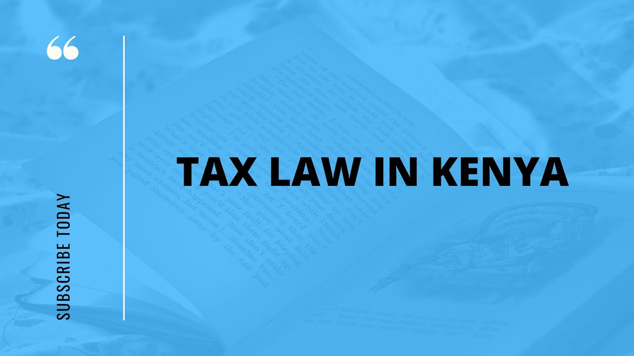 Tax Law in Kenya || The roles of tax & alternatives to taxation  by the government||