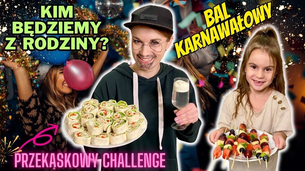 Organizujemy bal karnawałowy🎊🎈Która z nas zrobi lepsze przekąski wygrywa🍽️  Kim będziemy z rodziny?💖