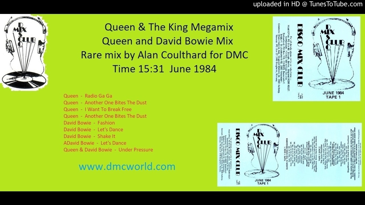 Queen & David Bowie Megamix (DMC Mix by Alan Coulthard June 1984)