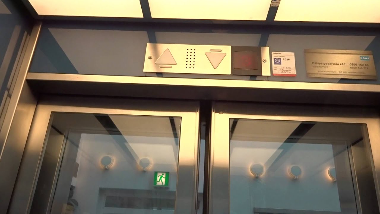 Amazing 1992 KONE M Traction Fast Non-Scenic & Scenic El-s/Lifts@Plaza Shopping Center, Salo, FI