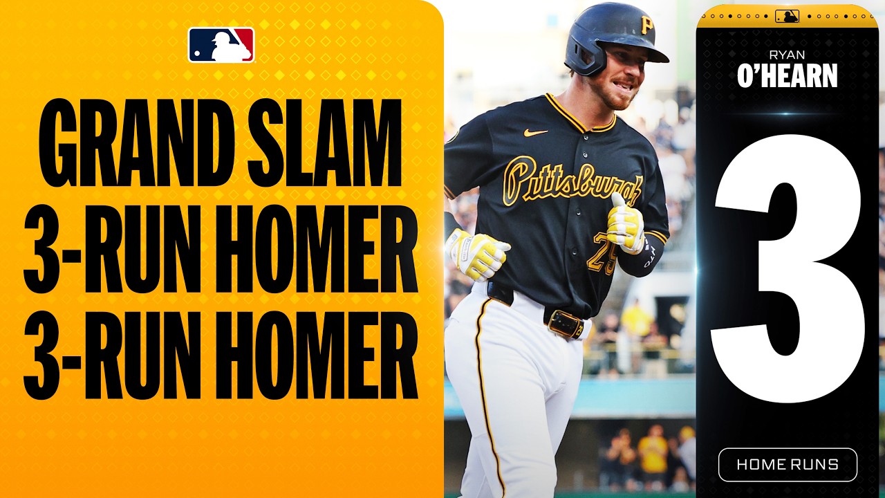 FRANCHISE RECORD! 🏴&zwj;☠️ Ryan O'Hearn has a THREE-HOMER, 10-RBI GAME for the Pittsburgh Pirates! 🤯
