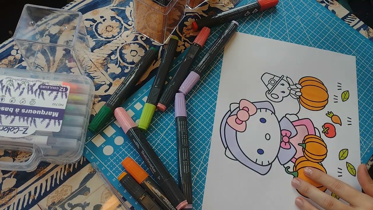 ASMR 🇷🇴 Colorăm, răsfoim și desenăm🎨✨Șoapte și vorbit gentil aproape de microfon 🎤✨