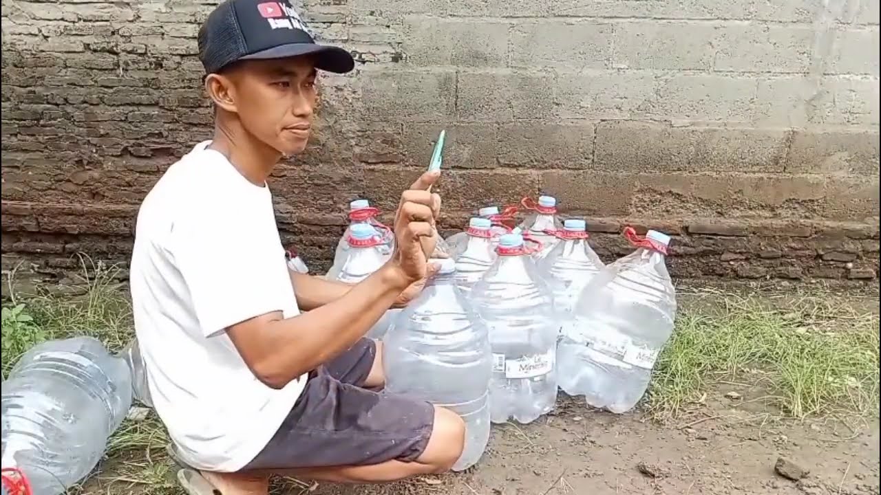 Galon bekas,di manfaatkan jadi media pot tanaman#bang ali deso