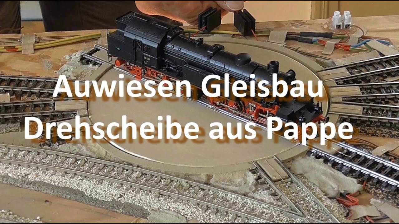 Auwiesen Gleisbau - Drehscheibe aus Pappe