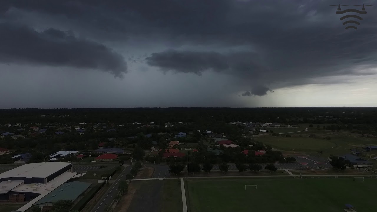 Approaching thunderstorm gust front drone footage | Remote Aviation Australia