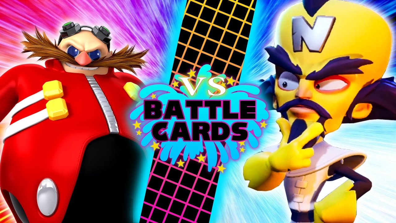 Dr. Eggman VS Dr. Neo Cortex (Sonic The Hedgehog VS Crash Bandicoot) - VS Battle Cards