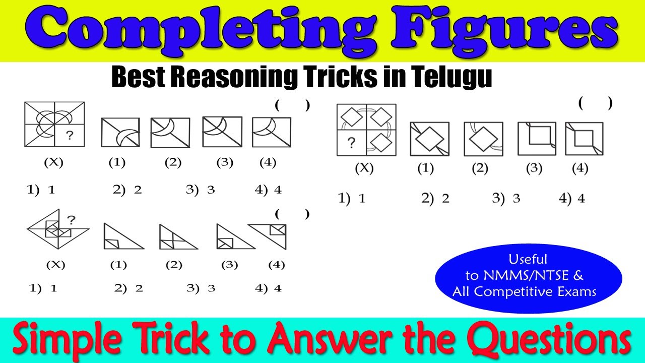 Best Reasoning Tricks in Telugu | Completing Figures | Useful to All Competitive Exams | Ramesh Sir