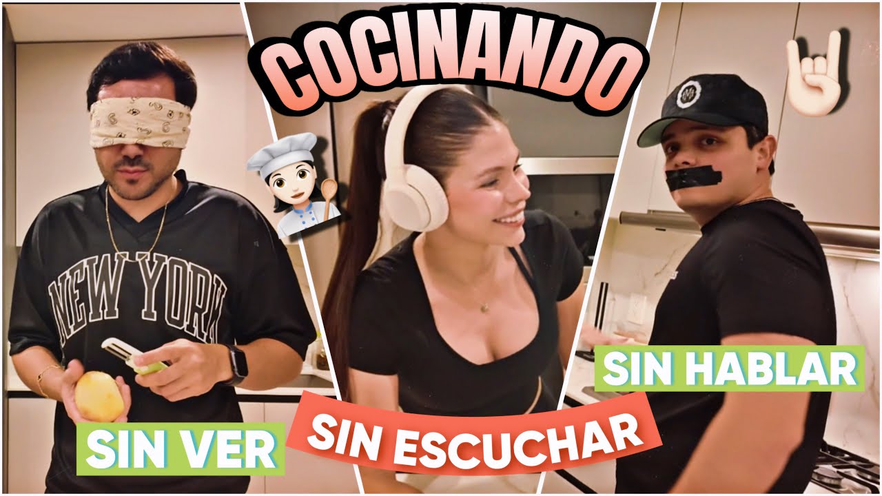 COCINANDO SIN VER, SIN ESCUCHAR Y SIN HABLAR 👩🏻&zwj;🍳🤣 | VLOG
