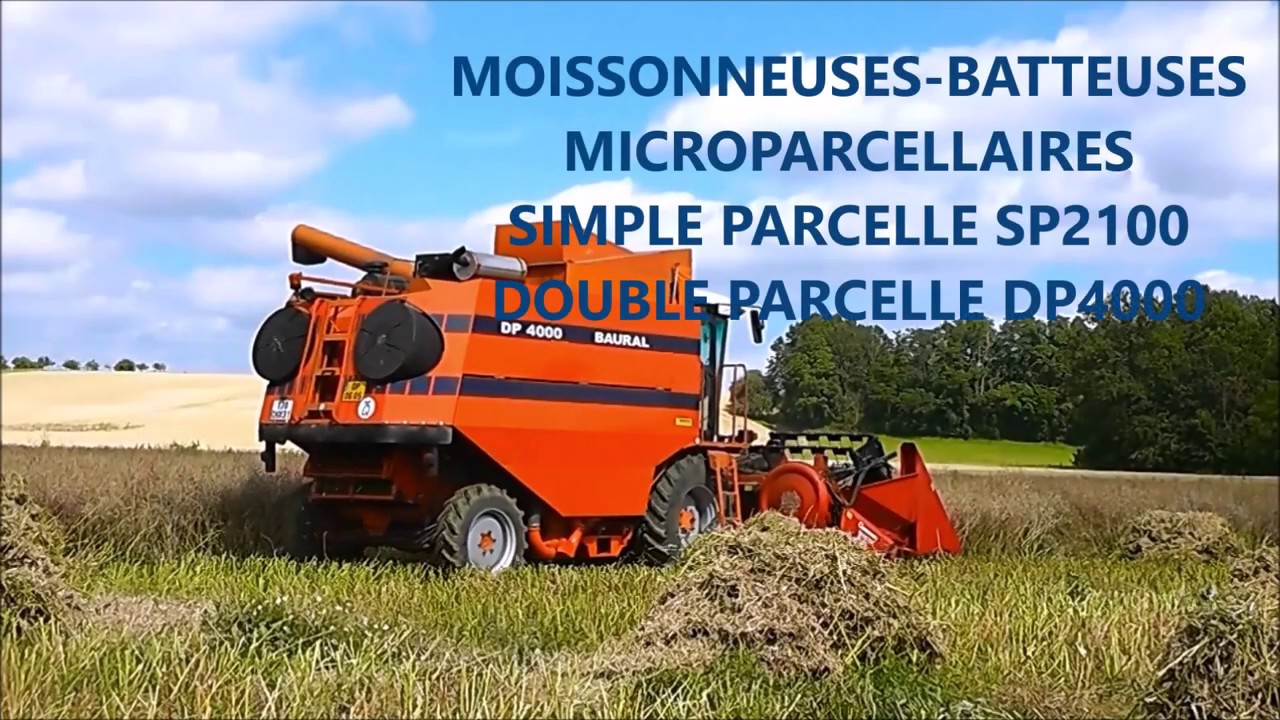 Moissonneuses-batteuses simple parcelle SP2100 et double parcelle DP4000