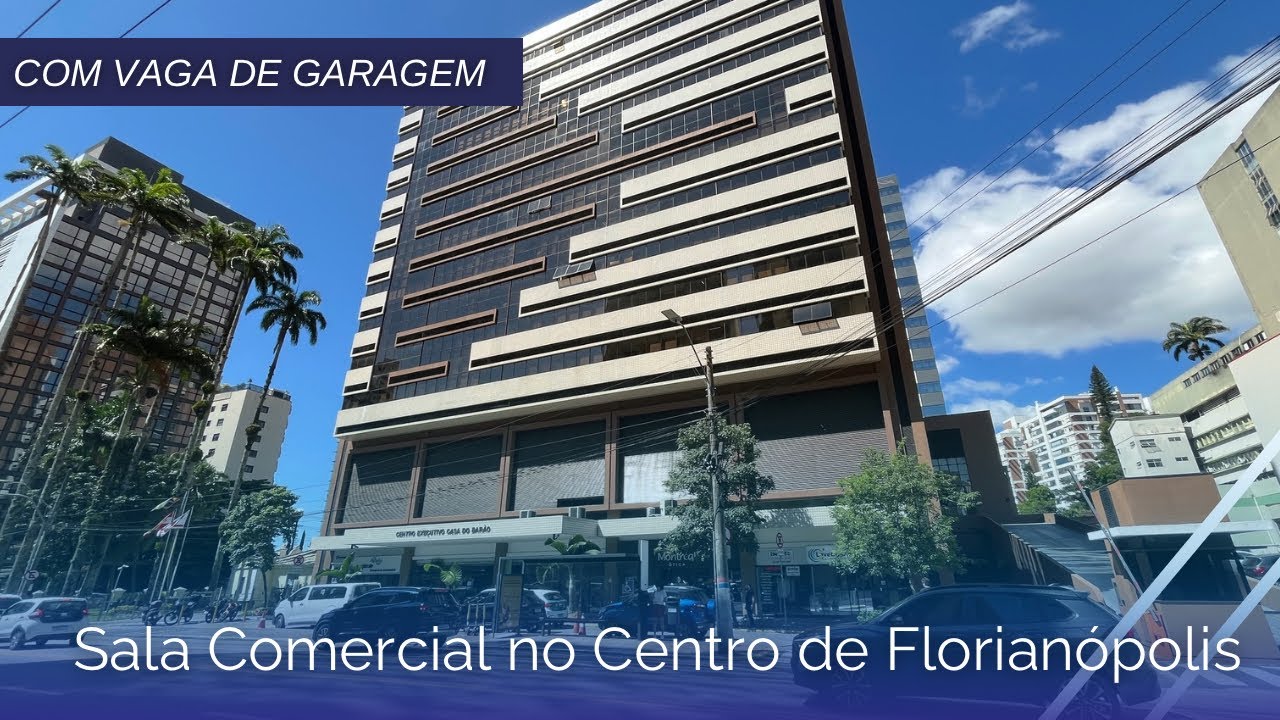 R$ 415.000,00 - SALA COMERCIAL COM VAGA DE GARAGEM A VENDA NO CENTRO DE FLORIANÓPOLIS - 📍 Gama D'Eça